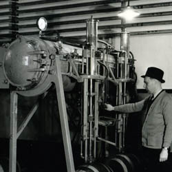 Filling First Keg Beer, [1932]