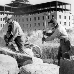 Men Drilling and Breaking Rock, 19 September 1952