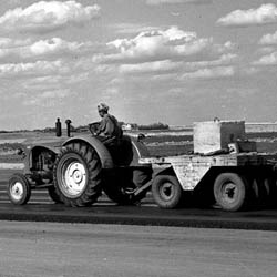 Construction of Runways at <br />Saskatoon Airport, August 1947