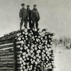 Lumberjacks Aboard Winter Load, [19--?]