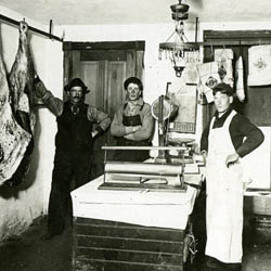 Interior View of Billie Maslen's Butcher Shop, [1910]