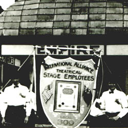 Union Members Standing in Front of <br />Empire Theatre, [ca. 1913]