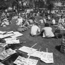 Employees Demonstrating During <br />Negotiations, 13 June 1978