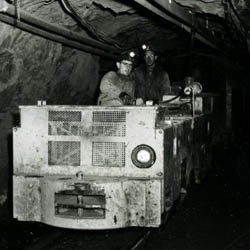 Underground Train at the Eldorado Mine, 1957
