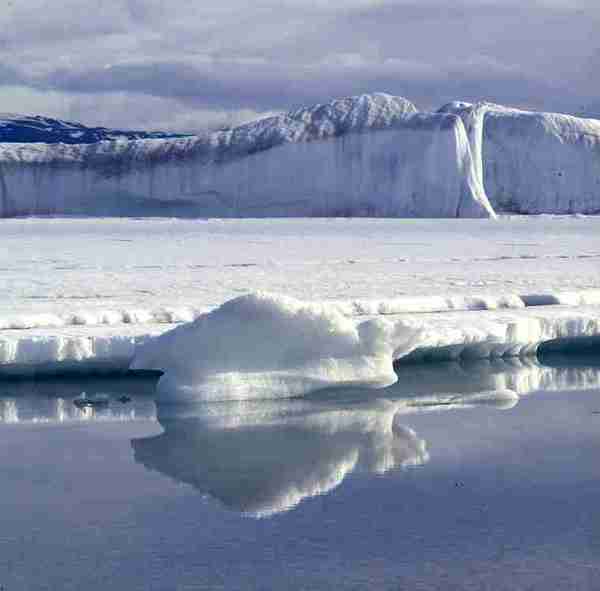 Ice shelf and reflection.