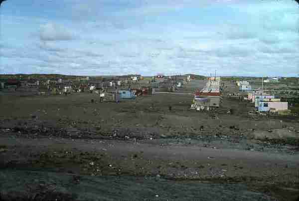 "View of Rows of Eskimo Houses"