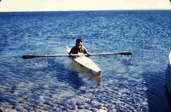 Inuk Man in Kayak