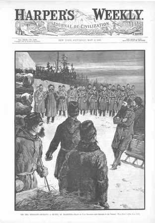Quelling a mutiny of teamsters. - Sketch. - 2 May 1885