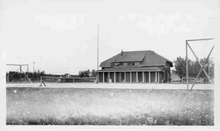 Government house and tennis court, Fort  Smith, NWT.