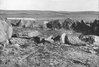 Ruins of stone hut at Baker Lake., Department of Physics fonds