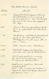 Hand written timeline of The Athabasca Trade, 1774-1923., R.M.  Bone  fonds