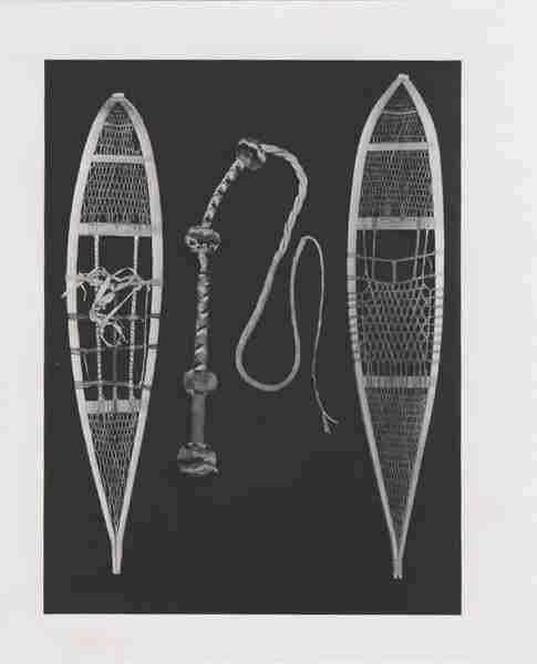 Dogrib Snowshoes and Whip