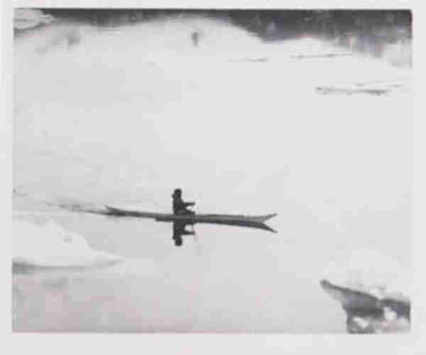 Etah Eskimo in Kayak