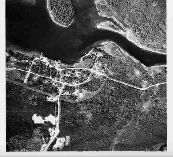 Aerial photo of Black Lake, SK.