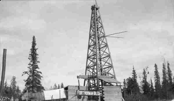 Fort Norman Oil Co. 30 miles below Fort Norman, NWT.
