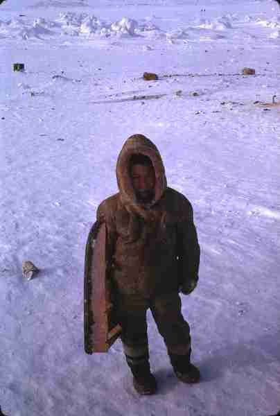 "Eskimo Child in Skin Clothing"