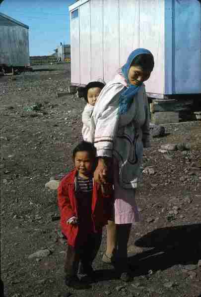 "Eskimo Children and Mother"