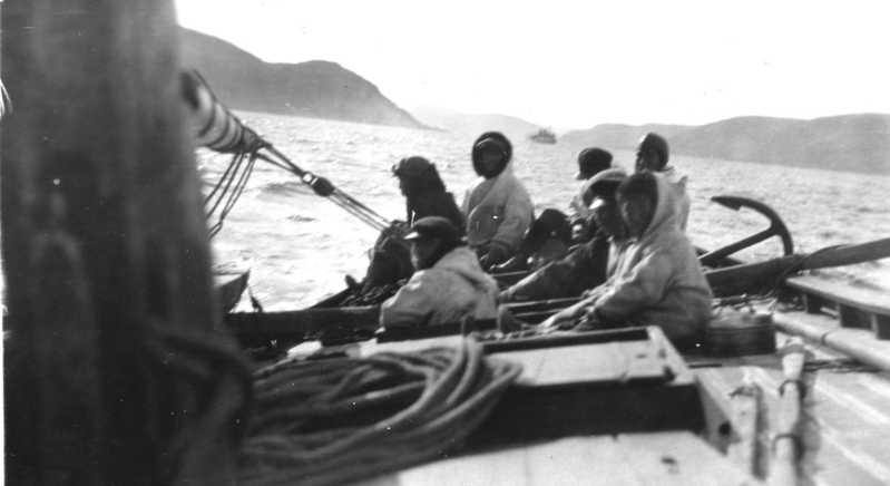 Eskimos on Boat 