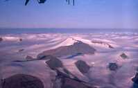 View from Otter to ice cap with outlet glaciers, Axel Heiberg Island.