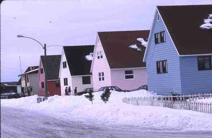 Row of houses. – Inuvik, NWT.																																																																																										