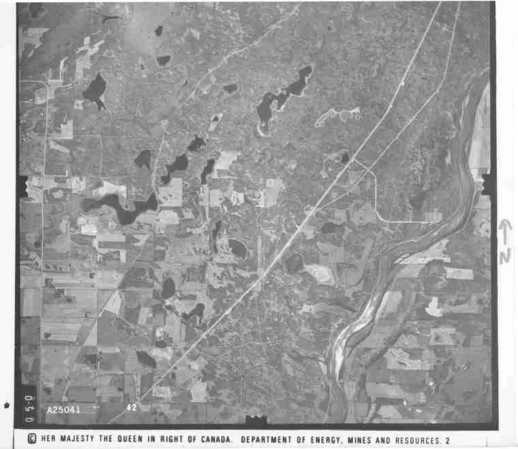 Aerial photo of Beauval, SK.