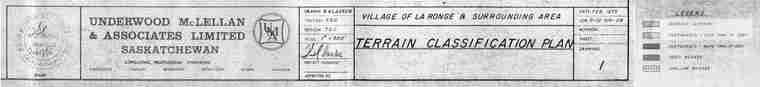 Terrain classification plan - village of La Ronge and surrounding area. 