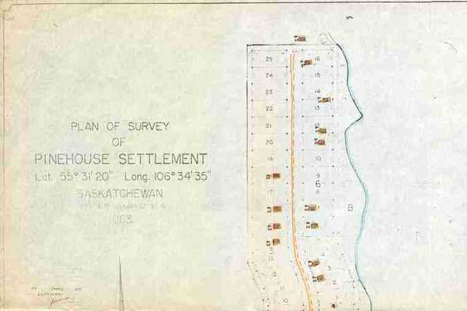 Plan of Survey of Pinehouse Settlement, SK