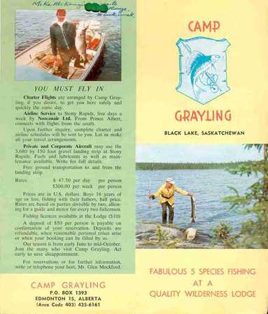 Camp Grayling, Black Lake, Saskatchewan. – Pamphlet.