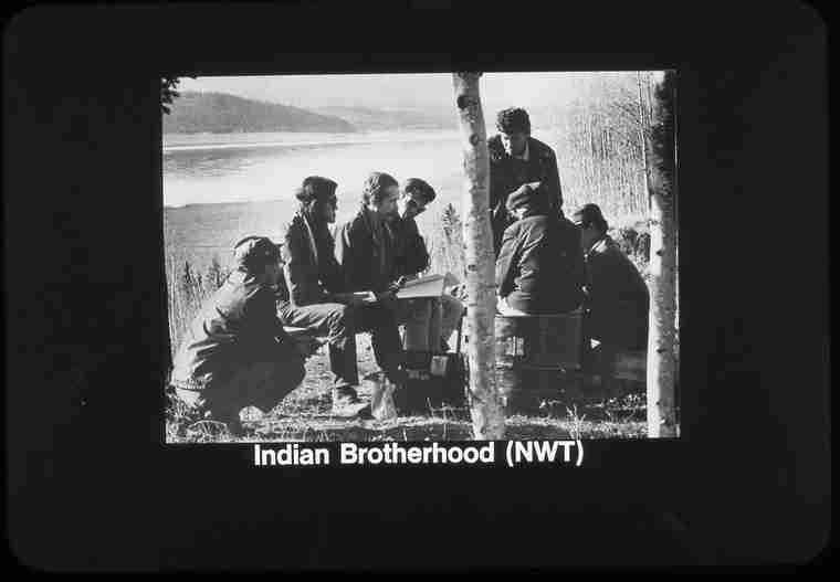 Meeting in Fort Rae of NWT Indian Brotherhood, 1970.