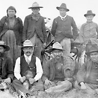 George Mann Jr. with Aboriginal Friends