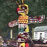 Totem poles, Alert Bay, Vancouver Island, B.C.