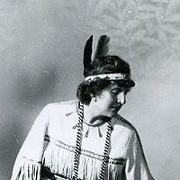 Euro-Canadian woman in Aboriginal costume