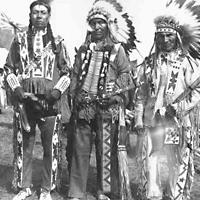 Three men of the Sweetgrass Reserve, Governor General Lord Tweedsmuir's visit